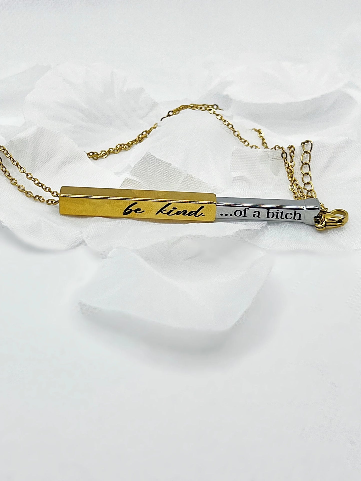 Hidden Message Bar Necklace