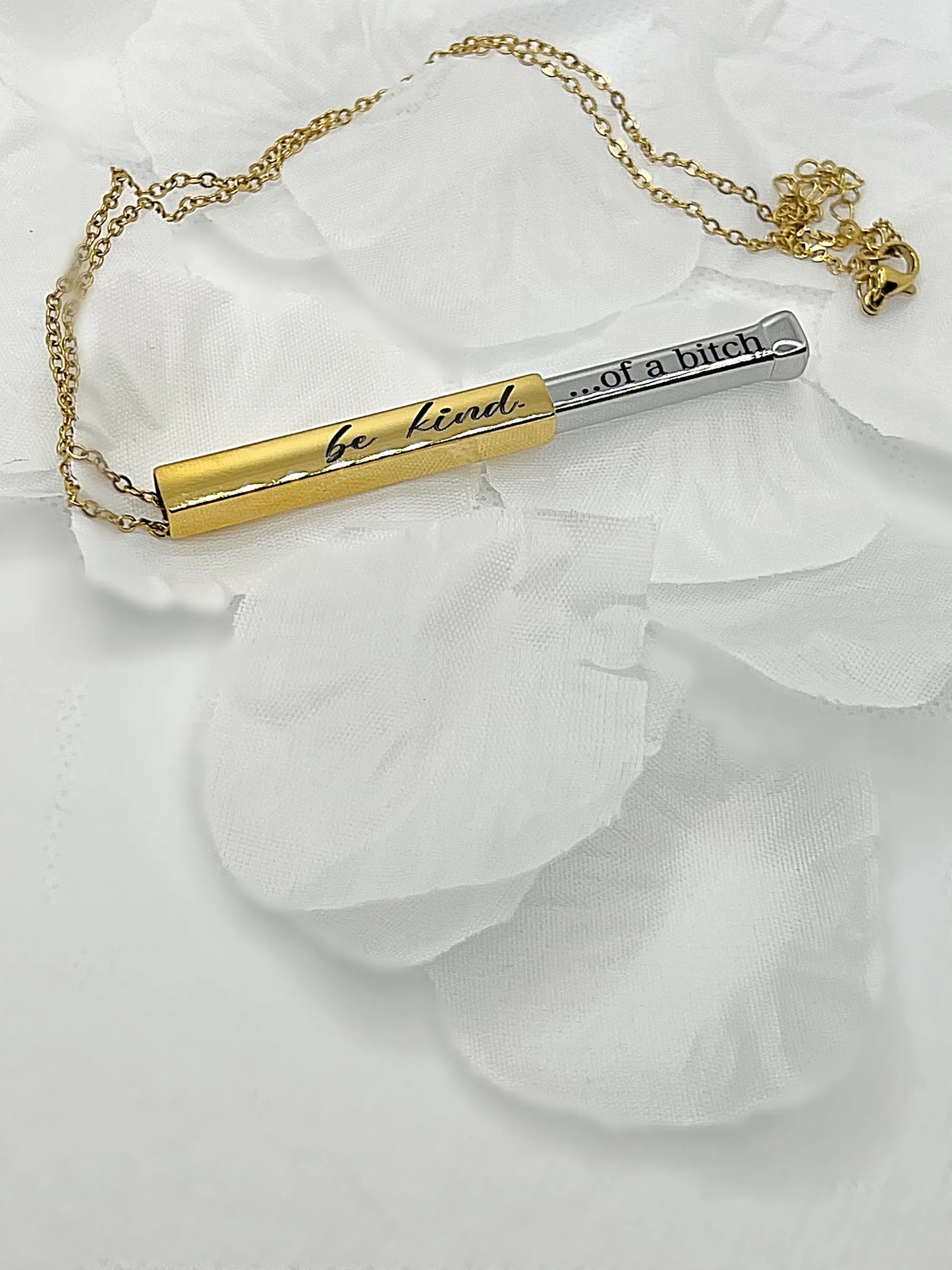 Hidden Message Bar Necklace