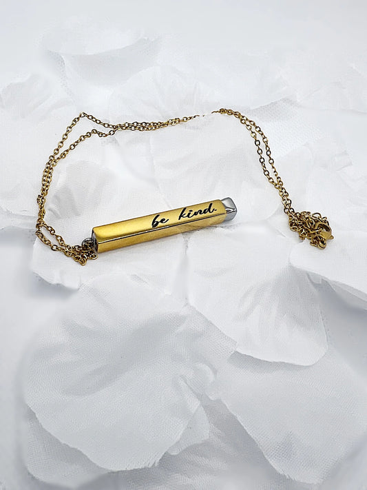 Hidden Message Bar Necklace
