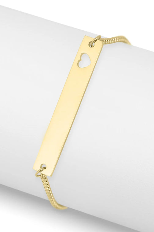 Soul Sister Adjustable Bracelet with Heart Cutout