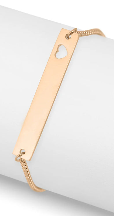Soul Sister Adjustable Bracelet with Heart Cutout