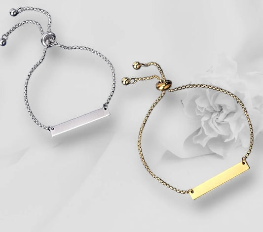 Engraved Slider Bracelet