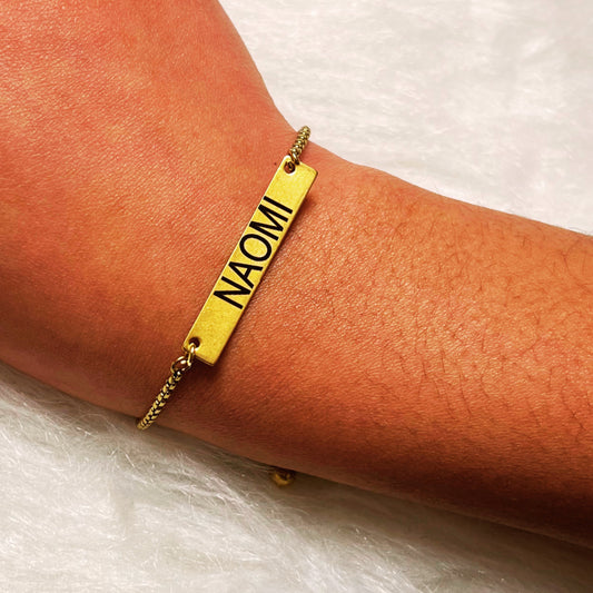 Engraved Slider Bracelet