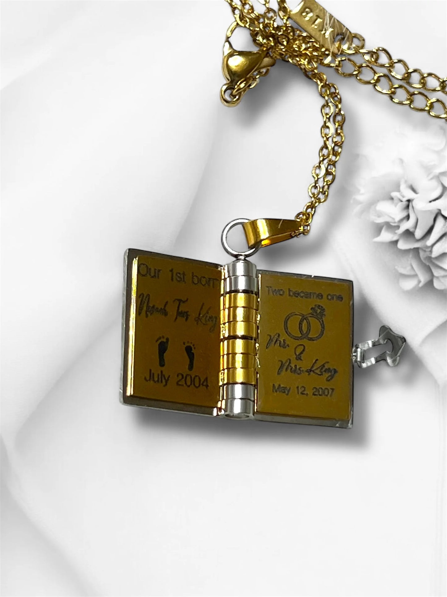 Book Pendant Necklace