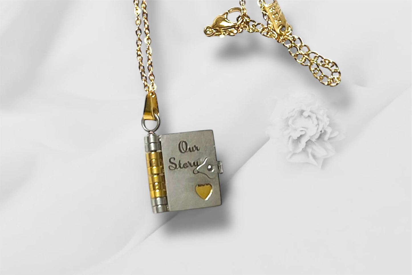 Book Pendant Necklace